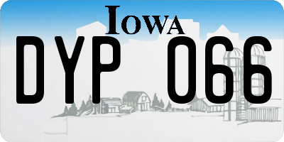 IA license plate DYP066
