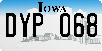 IA license plate DYP068