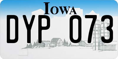 IA license plate DYP073