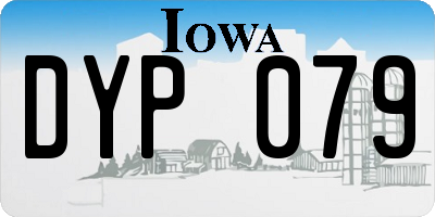 IA license plate DYP079