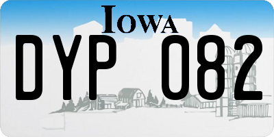 IA license plate DYP082