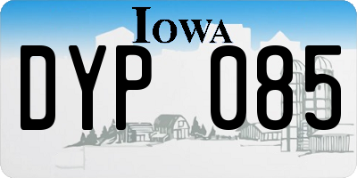 IA license plate DYP085