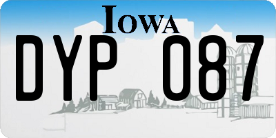 IA license plate DYP087