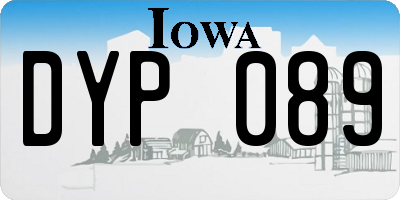 IA license plate DYP089