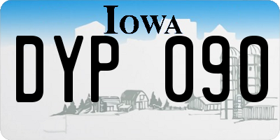 IA license plate DYP090