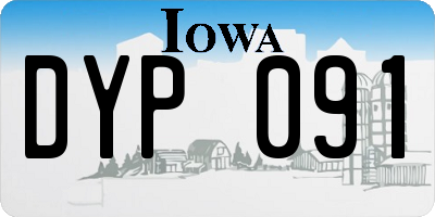 IA license plate DYP091