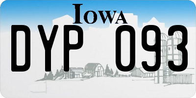IA license plate DYP093