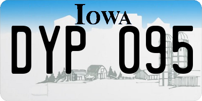 IA license plate DYP095