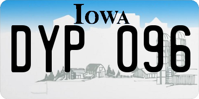 IA license plate DYP096
