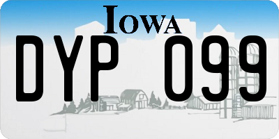 IA license plate DYP099