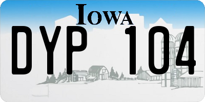 IA license plate DYP104
