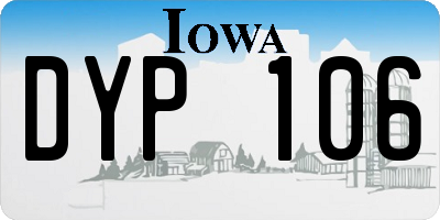 IA license plate DYP106