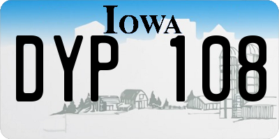 IA license plate DYP108