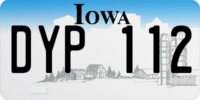IA license plate DYP112