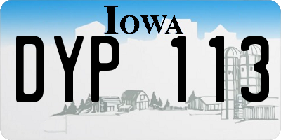 IA license plate DYP113
