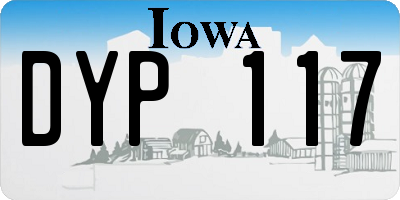 IA license plate DYP117