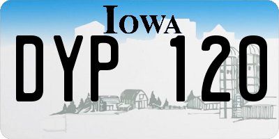 IA license plate DYP120