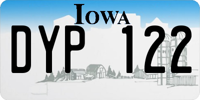 IA license plate DYP122