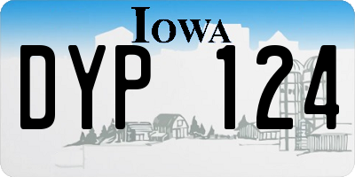 IA license plate DYP124