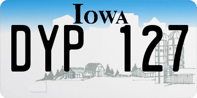 IA license plate DYP127
