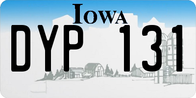 IA license plate DYP131