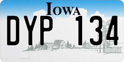 IA license plate DYP134