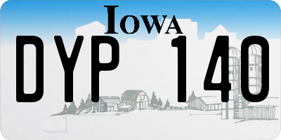 IA license plate DYP140