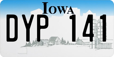 IA license plate DYP141