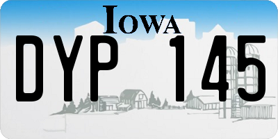 IA license plate DYP145