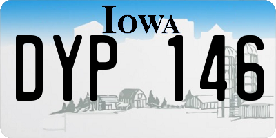 IA license plate DYP146