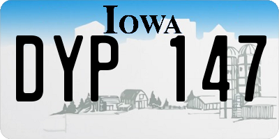 IA license plate DYP147