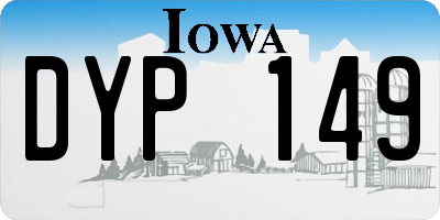 IA license plate DYP149