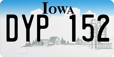 IA license plate DYP152