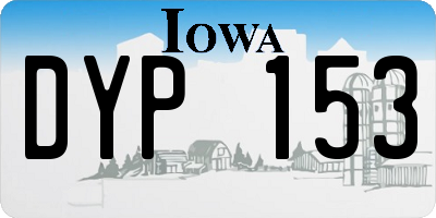IA license plate DYP153