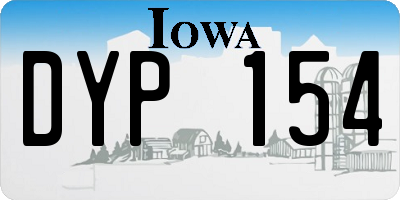 IA license plate DYP154