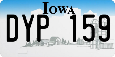 IA license plate DYP159