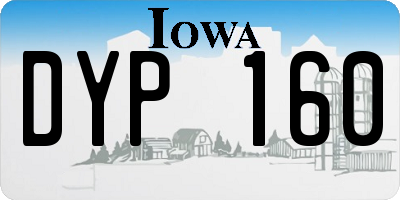 IA license plate DYP160