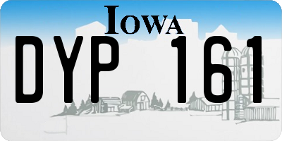 IA license plate DYP161