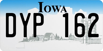 IA license plate DYP162