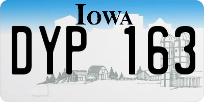 IA license plate DYP163