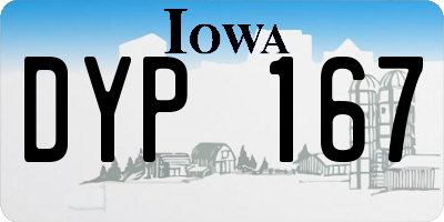 IA license plate DYP167