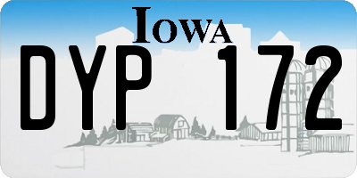IA license plate DYP172