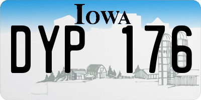 IA license plate DYP176
