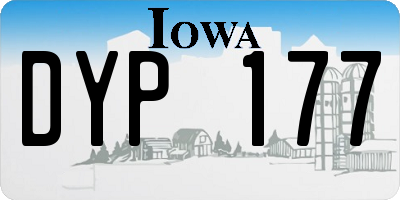 IA license plate DYP177