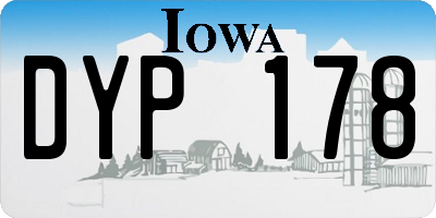 IA license plate DYP178