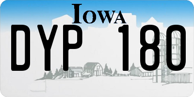 IA license plate DYP180