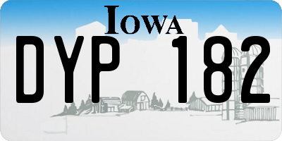 IA license plate DYP182