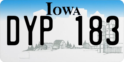 IA license plate DYP183