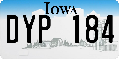 IA license plate DYP184