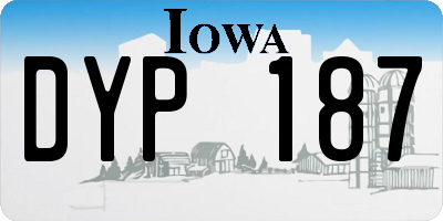 IA license plate DYP187